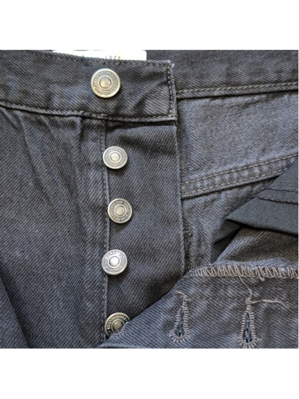 Free People Maggie Mid Rise Distressed Black Women Jeans Size 27 NEW - Picture 15 of 16